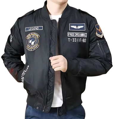 Mens military flight jacket