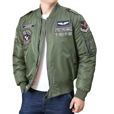 Mens military flight jacket