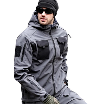 Mens military tactical waterproof softshell jacket