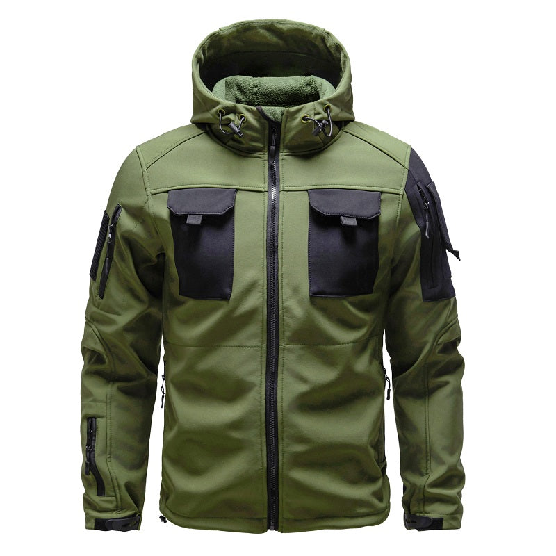Mens military tactical waterproof softshell jacket