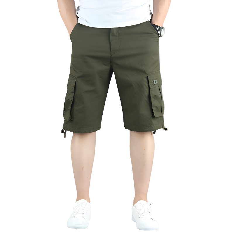 Mens multi pocket cargo shorts