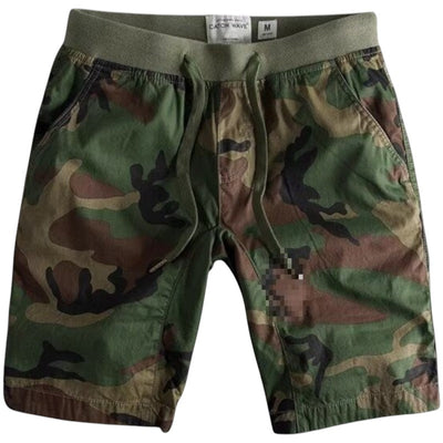 Mens stretch camo shorts