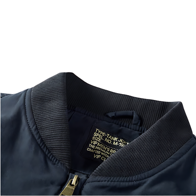 Military bomber jacket with patches