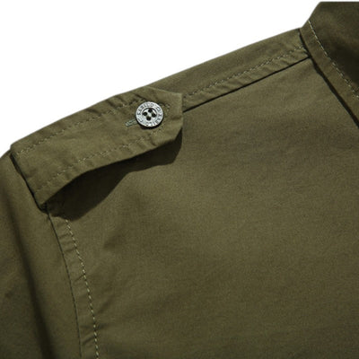 Military shirt with velcro patches