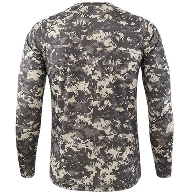 Military style men’s camo combat long sleeve t shirt