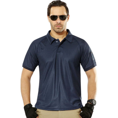 Polo shirt with velcro patch
