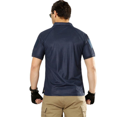 Polo shirt with velcro patch