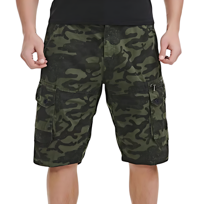 Quality Camo Cargo Shorts with Zipper Pockets