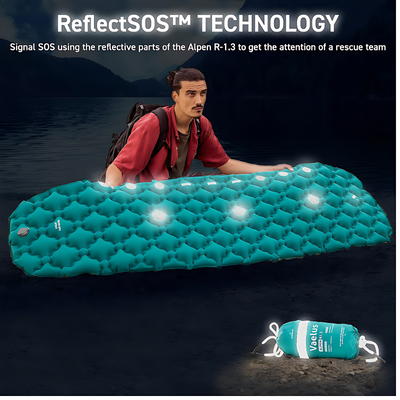 Reflective sleeping mat inflatable