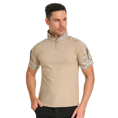 Shirt with velcro patch military