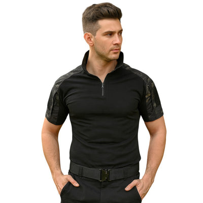 Shirt with velcro patch military