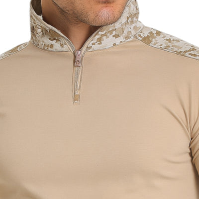 Shirt with velcro patch military