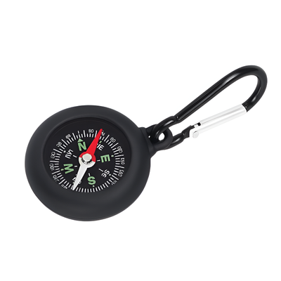 Silicone clip-on mini compass