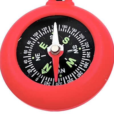 Silicone clip-on mini compass