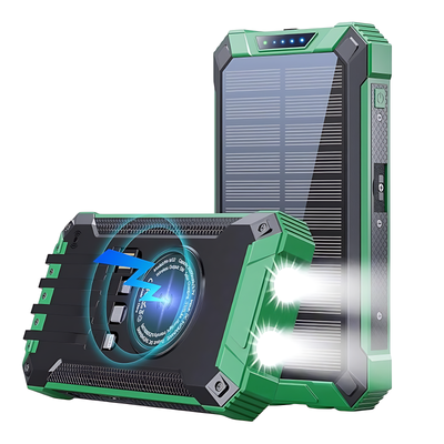 Solar Powered Power Bank with Cable