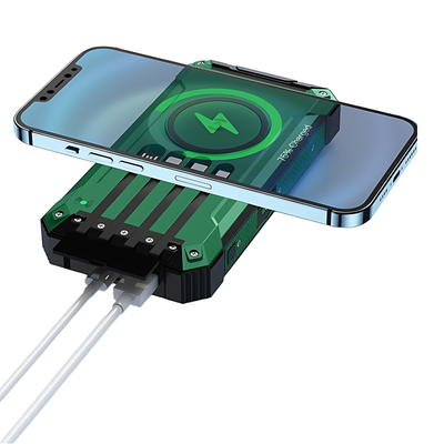 Solar Powered Power Bank with Cable