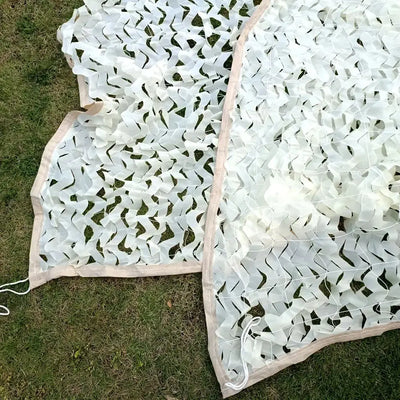 White camouflage netting