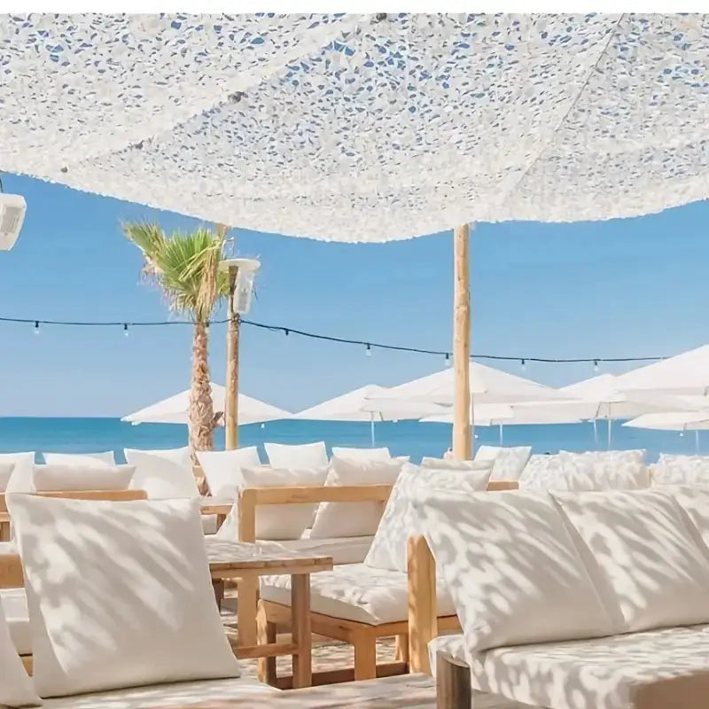 White camouflage netting