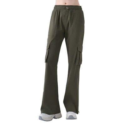 Womens flared cargo trousers