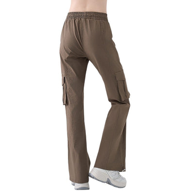 Womens flared cargo trousers
