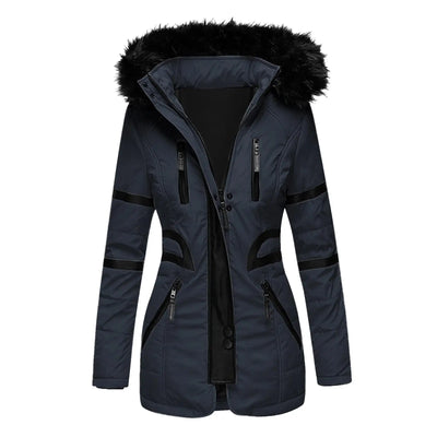 Womens Hooded Army Parka Coat